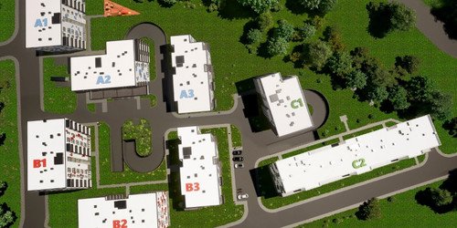 Wizualizacja Proins inwestycja ul. Centralna Centralna - etap I, bud. A1, A2, A3