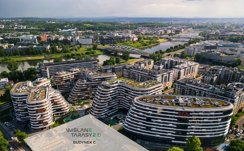 Wizualizacja Inter-Bud Developer Sp. z o.o. inwestycja ul. Grzegórzecka Wiślane Tarasy 2.0 - bud. B