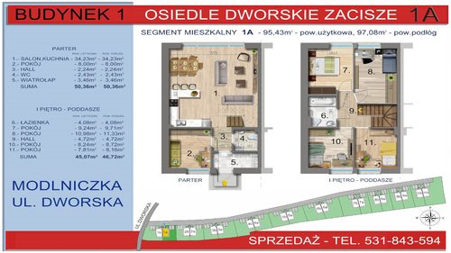 Plan Dewi Invest Sp. z o.o. dom w inwestycji Modlniczka, ul. Dworska Osiedle Dworskie Zacisze