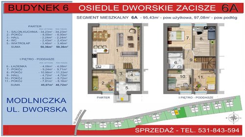 Plan Dewi Invest Sp. z o.o. dom w inwestycji Modlniczka, ul. Dworska Osiedle Dworskie Zacisze