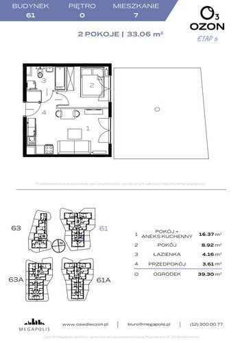 Plan Megapolis mieszkanie w inwestycji ul. Banacha Osiedle OZON Etap 6