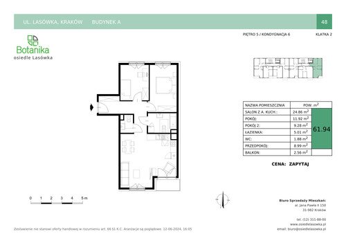 Plan Stylhut Plus sp. z o.o. mieszkanie w inwestycji ul. Lasówka Osiedle Lasówka - bud. A