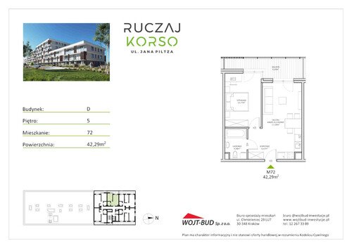 Plan Wojt Bud Sp. z o.o. mieszkanie w inwestycji ul. Jana Piltza 23 Ruczaj Korso - etap III