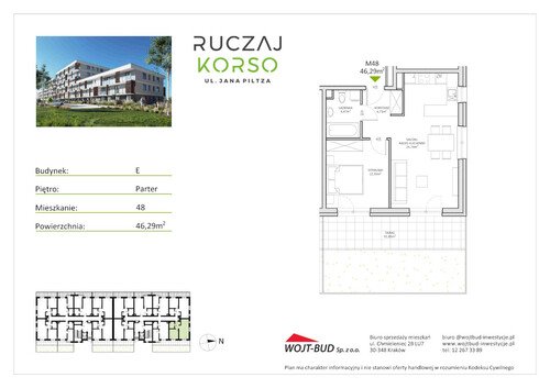 Plan Wojt Bud Sp. z o.o. mieszkanie w inwestycji ul. Jana Piltza 23 Ruczaj Korso - etap III