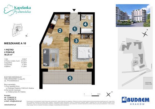 Plan BUDREM mieszkanie w inwestycji ul. Pychowicka 3 Kapelanka-Pychowicka - budynek A