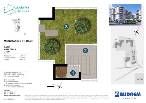 Plan BUDREM mieszkanie w inwestycji ul. Pychowicka 3A Kapelanka-Pychowicka - budynek B