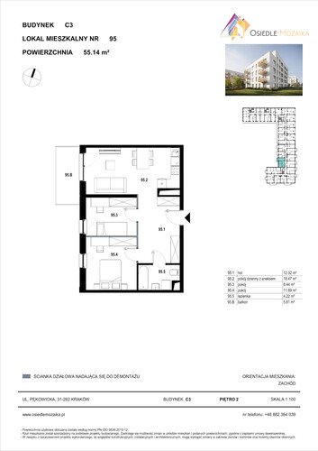 Plan KG Group Sp. z o.o. mieszkanie w inwestycji  Osiedle Mozaika - bud. C3