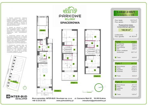 Plan Inter-Bud Developer Sp. z o.o. dom w inwestycji ul. Spacerowa Parkowe Kliny