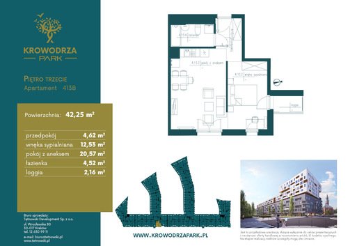 Plan Tętnowski Development mieszkanie w inwestycji ul. Lea / al. Kijowska Krowodrza Park - bud. B
