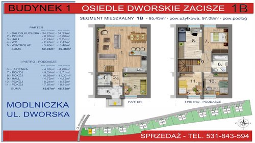 Plan Dewi Invest Sp. z o.o. dom w inwestycji Modlniczka, ul. Dworska Osiedle Dworskie Zacisze