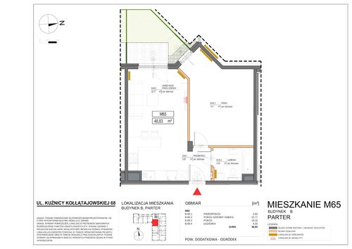 Plan Real-Construct Sp. z o.o. mieszkanie w inwestycji ul. Kuźnicy Kołłątajowskiej 68-68A Kuźnicy Kołłątajowskiej 68