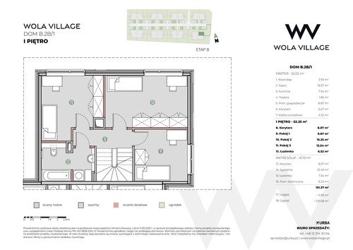 Plan Wola Village Urba CK Sp. z o.o. Sp. k. mieszkanie w inwestycji ul. Podłużna Wola Village - etap IA i IB 