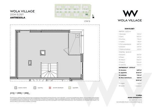 Plan Wola Village Urba CK Sp. z o.o. Sp. k. mieszkanie w inwestycji ul. Podłużna Wola Village - etap IA i IB 