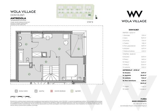 Plan Wola Village Urba CK Sp. z o.o. Sp. k. mieszkanie w inwestycji ul. Podłużna Wola Village - etap IA i IB 