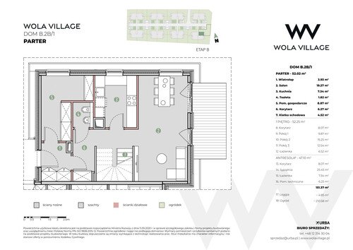 Plan Wola Village Urba CK Sp. z o.o. Sp. k. mieszkanie w inwestycji ul. Podłużna Wola Village - etap IA i IB 