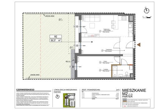 Plan Real-Construct Sp. z o.o. mieszkanie w inwestycji ul. Czerwieńskiego 3 Czerwieńskiego 3