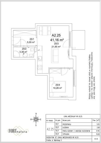 Plan Frax-Bud mieszkanie w inwestycji ul. Wybickiego 5 FORTnatura - budynek A2