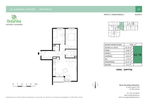 Plan Stylhut Plus sp. z o.o. mieszkanie w inwestycji ul. Lasówka Osiedle Lasówka - bud. B