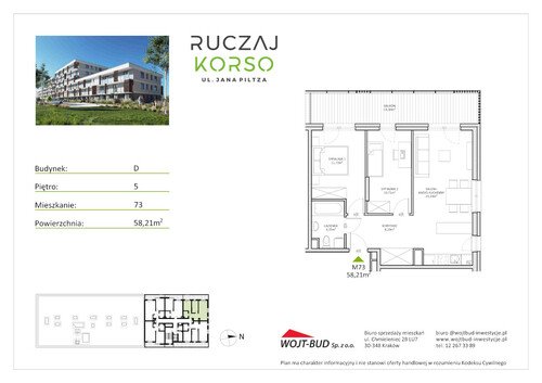 Plan Wojt Bud Sp. z o.o. mieszkanie w inwestycji ul. Jana Piltza 23 Ruczaj Korso - etap III