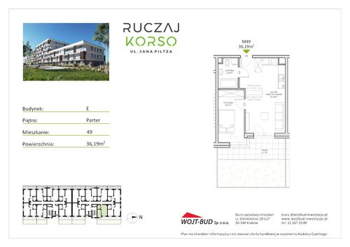 Plan Wojt Bud Sp. z o.o. mieszkanie w inwestycji ul. Jana Piltza 23 Ruczaj Korso - etap III