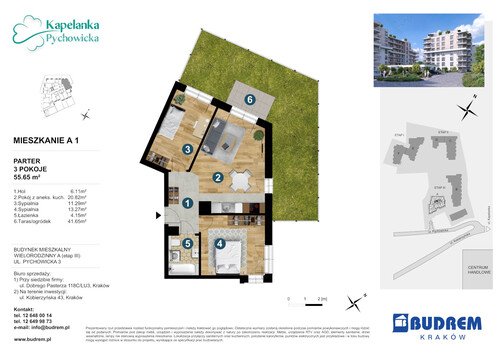 Plan BUDREM mieszkanie w inwestycji ul. Pychowicka 3 Kapelanka-Pychowicka - budynek A