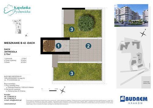 Plan BUDREM mieszkanie w inwestycji ul. Pychowicka 3A Kapelanka-Pychowicka - budynek B