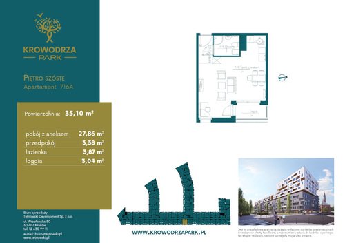 Plan Tętnowski Development mieszkanie w inwestycji ul. Lea / al. Kijowska Krowodrza Park - bud. A