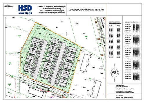 Plan HSD Inwestycje Paszkowskiego Sp. z o.o. mieszkanie w inwestycji ul. Paszkowskiego ul. Pękowicka/Paszkowskiego