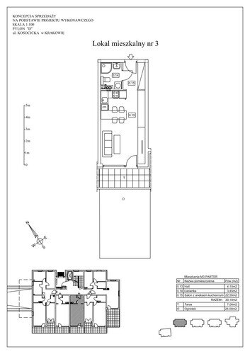 Plan Apartamenty Kosocicka 2 Sp. z o.o. mieszkanie w inwestycji ul. Kosocicka Apartamenty Kosocicka - bud. D
