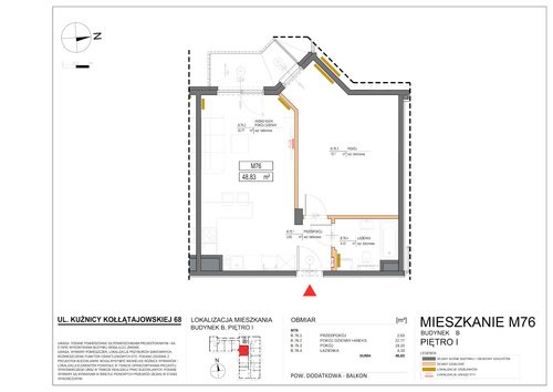 Plan Real-Construct Sp. z o.o. mieszkanie w inwestycji ul. Kuźnicy Kołłątajowskiej 68-68A Kuźnicy Kołłątajowskiej 68