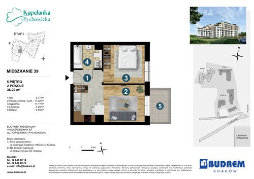 Plan BUDREM mieszkanie w inwestycji ul. Pychowicka Kapelanka-Pychowicka