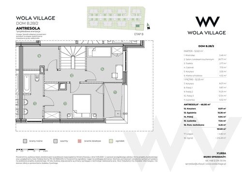 Plan Wola Village Urba CK Sp. z o.o. Sp. k. mieszkanie w inwestycji ul. Podłużna Wola Village - etap IA i IB 
