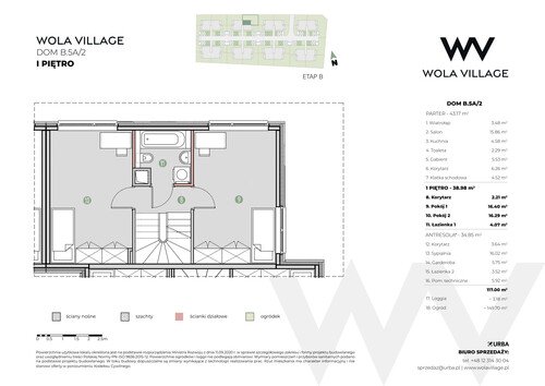 Plan Wola Village Urba CK Sp. z o.o. Sp. k. mieszkanie w inwestycji ul. Podłużna Wola Village - etap IA i IB 