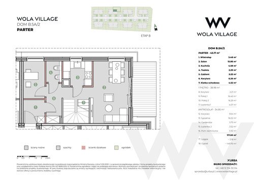 Plan Wola Village Urba CK Sp. z o.o. Sp. k. mieszkanie w inwestycji ul. Podłużna Wola Village - etap IA i IB 