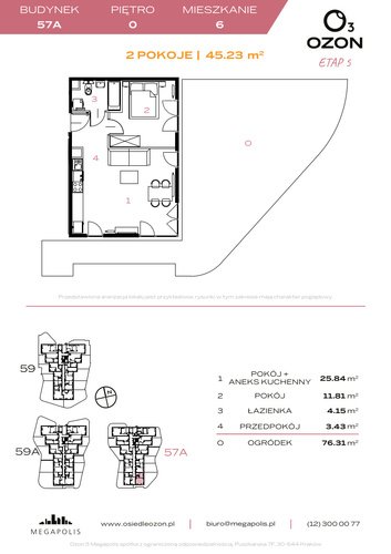 Plan Megapolis mieszkanie w inwestycji ul. Banacha Osiedle OZON Etap 5