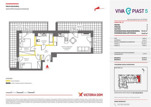 Plan VICTORIA DOM spółka akcyjna mieszkanie w inwestycji ul. Piasta Kołodzieja Viva Piast - V etap