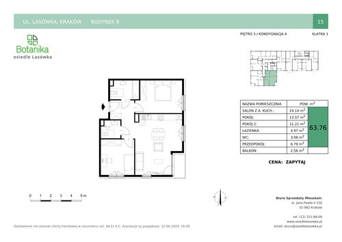 Plan Stylhut Plus sp. z o.o. mieszkanie w inwestycji ul. Lasówka Osiedle Lasówka - bud. B