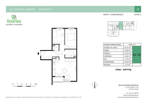 Plan Stylhut Plus sp. z o.o. mieszkanie w inwestycji ul. Lasówka Osiedle Lasówka - bud. B