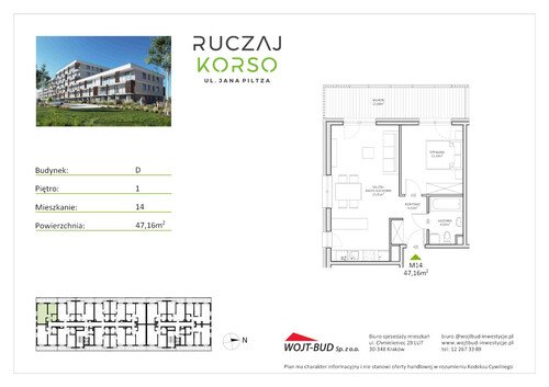 Plan Wojt-Bud Sp. z o.o. mieszkanie w inwestycji ul. Jana Piltza 23 Ruczaj Korso - etap III