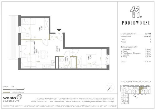 Plan Palladio Podedworze Pasek Paluch Sp. k. mieszkanie w inwestycji ul. Podedworze 11 Podedworze 11