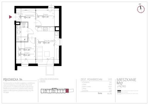 Plan Real-Construct Sp. z o.o. mieszkanie w inwestycji ul. Pękowicka 94 Pękowicka 94