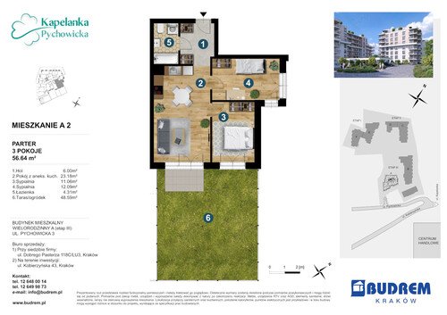 Plan BUDREM mieszkanie w inwestycji ul. Pychowicka 3 Kapelanka-Pychowicka - budynek A