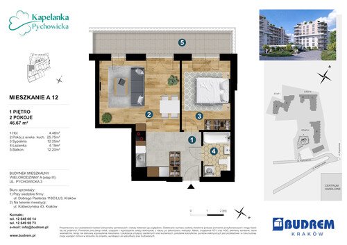 Plan BUDREM mieszkanie w inwestycji ul. Pychowicka 3 Kapelanka-Pychowicka - budynek A
