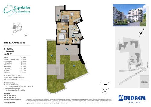 Plan BUDREM mieszkanie w inwestycji ul. Pychowicka 3 Kapelanka-Pychowicka - budynek A