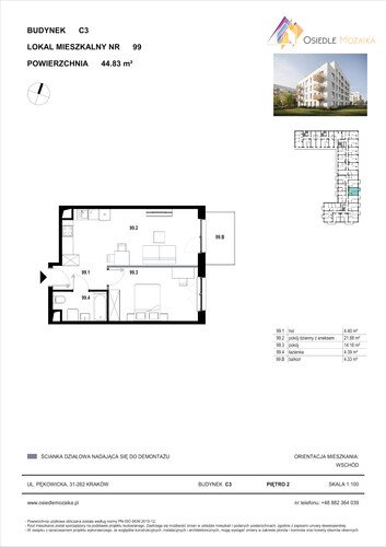 Plan KG Group Sp. z o.o. mieszkanie w inwestycji  Osiedle Mozaika - bud. C3