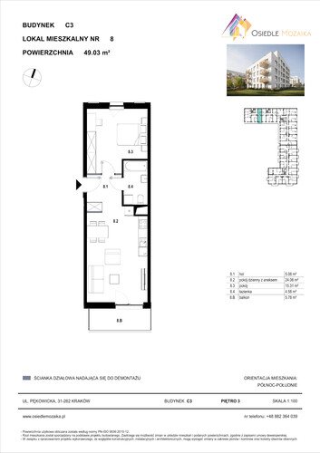 Plan KG Group Sp. z o.o. mieszkanie w inwestycji  Osiedle Mozaika - bud. C3