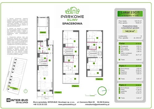 Plan Inter-Bud Developer Sp. z o.o. dom w inwestycji ul. Spacerowa Parkowe Kliny