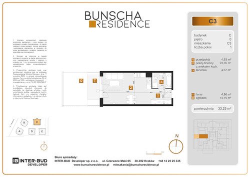 Plan Inter-Bud Developer Sp. z o.o. mieszkanie w inwestycji ul. Bunscha Bunscha Residence (wkrótce w sprzedaży) 