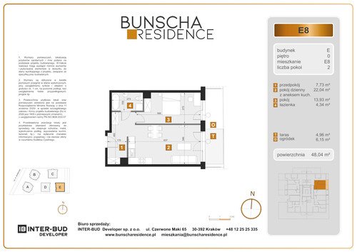 Plan Inter-Bud Developer Sp. z o.o. mieszkanie w inwestycji ul. Bunscha Bunscha Residence (wkrótce w sprzedaży) 