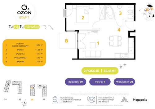 Plan Megapolis mieszkanie w inwestycji ul. Banacha Osiedle OZON Etap 7